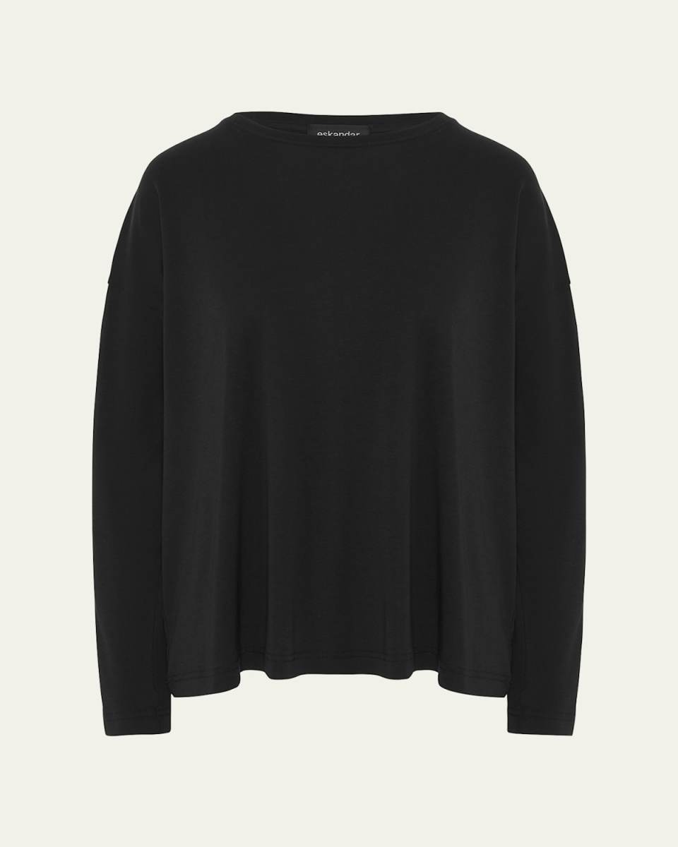 Long-Sleeve Pima Cotton Top